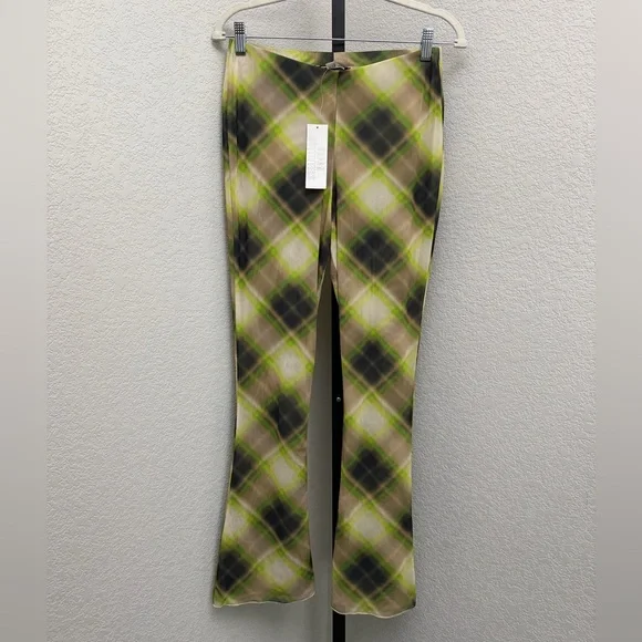 Urban Outfitters Green & Brown Plaid Boot Cut 2 piece set - Retails $99 NWT - Picture 5 of 7